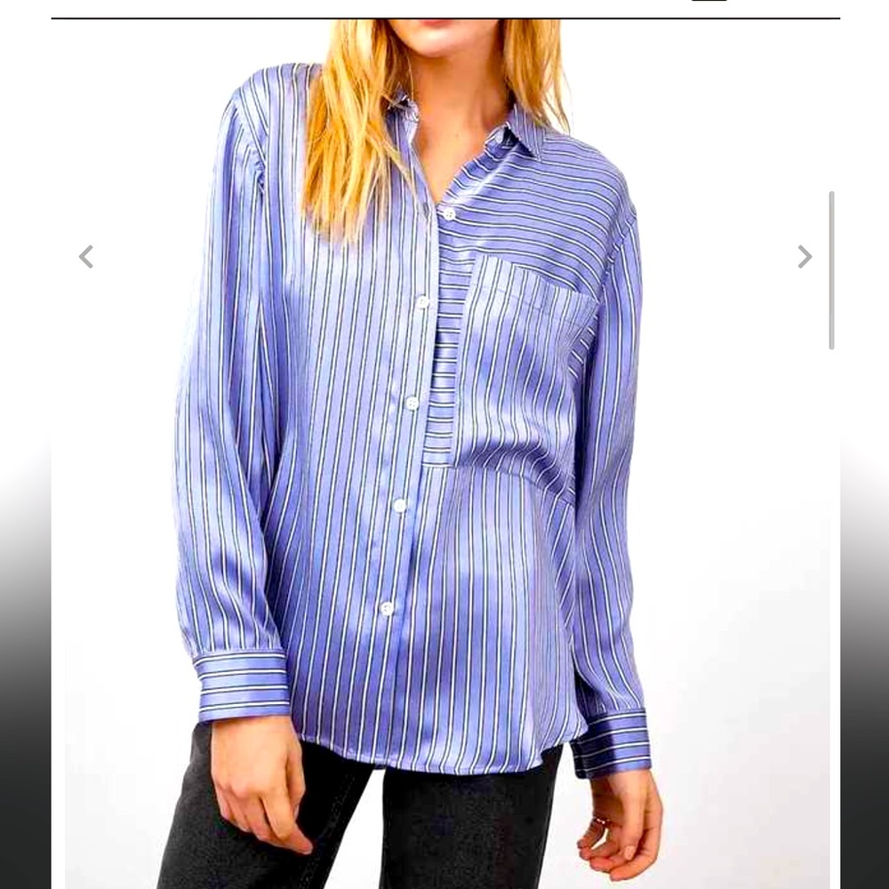 RAILS Spenser Moonlight strip Shirt Blue/White